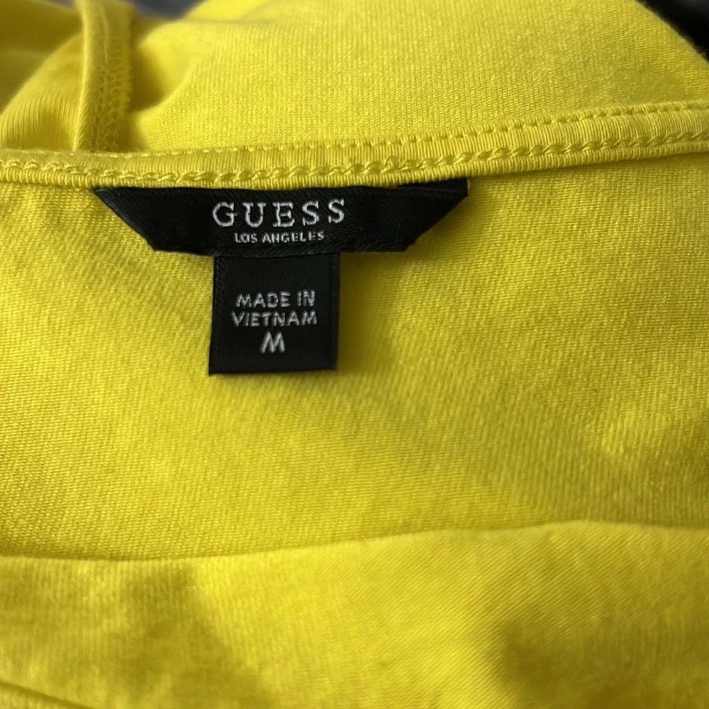 GUESS Los Angeles Yellow Off Shoulder Bodysuit Size M - Picture 5 of 6